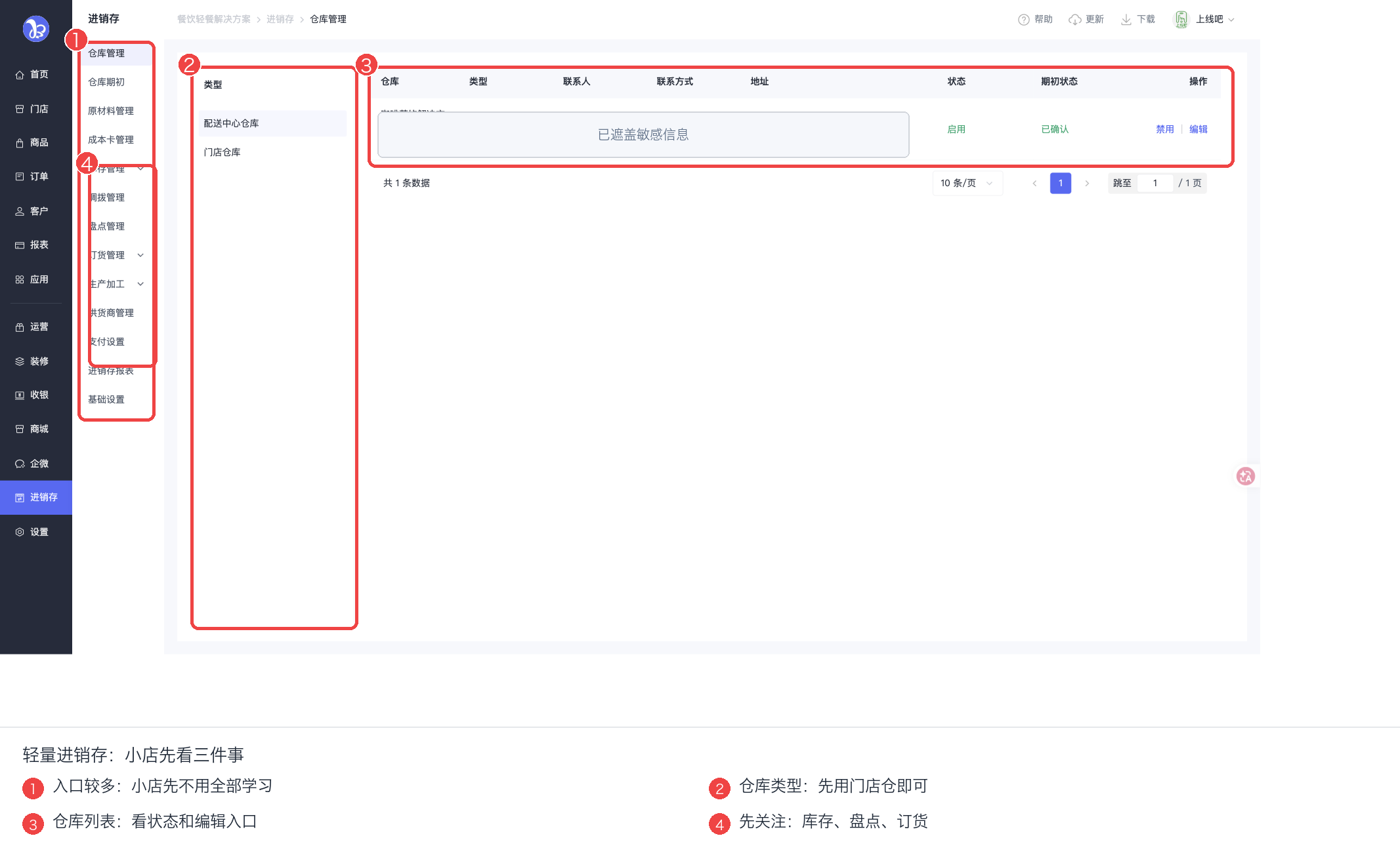 进销存页面标注
